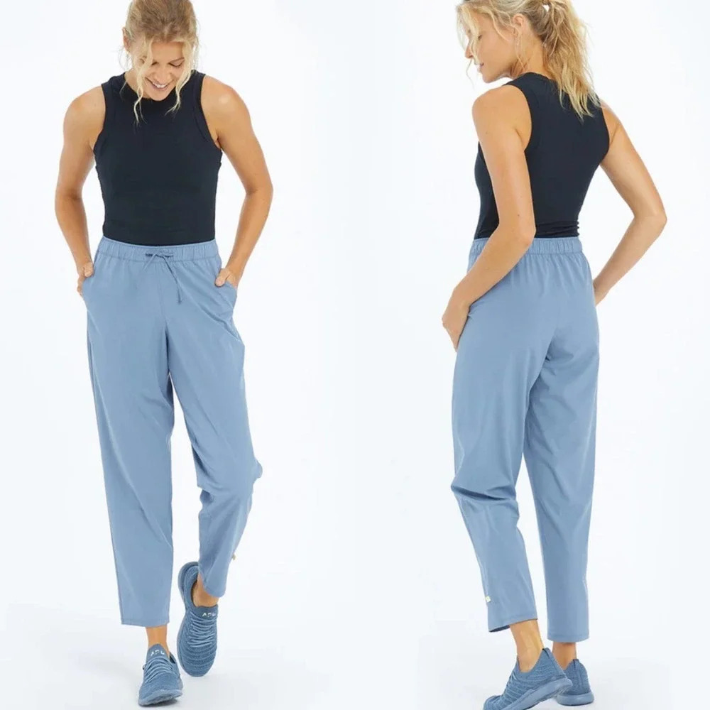 Summersalt The On-The-Go Pant in Slate Blue Drawstring Plus Size US 22